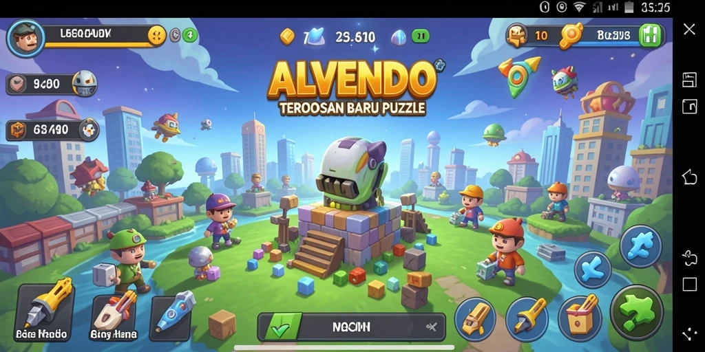 Tangkap layar gameplay menantang dari ALVENDO.