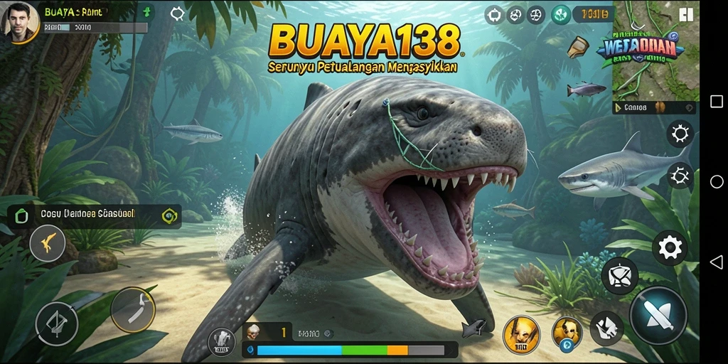 Tampilan gameplay BUAYA138 yang penuh warna dan seru.