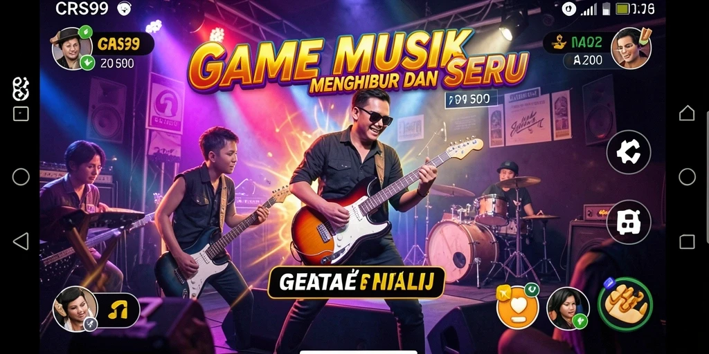 Tampilan gameplay seru dari CRS99 saat menikmati lagu-lagu favorit.