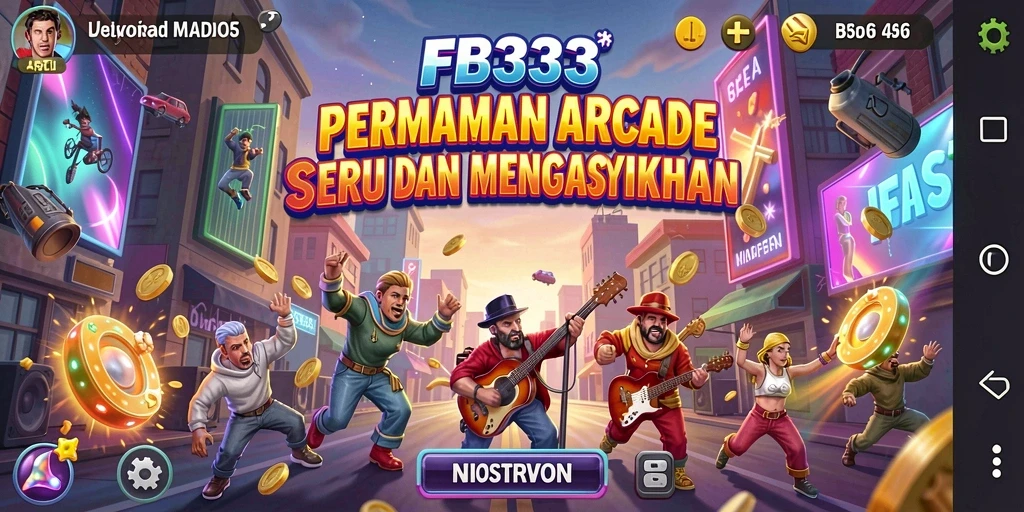 Screenshot FB333 menampilkan aksi seru di gameplay Arcade yang mendebarkan.