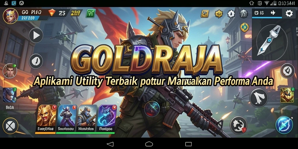 Tampilan antarmuka <strong>GOLDRAJA</strong> yang user-friendly untuk aplikasi Utility.