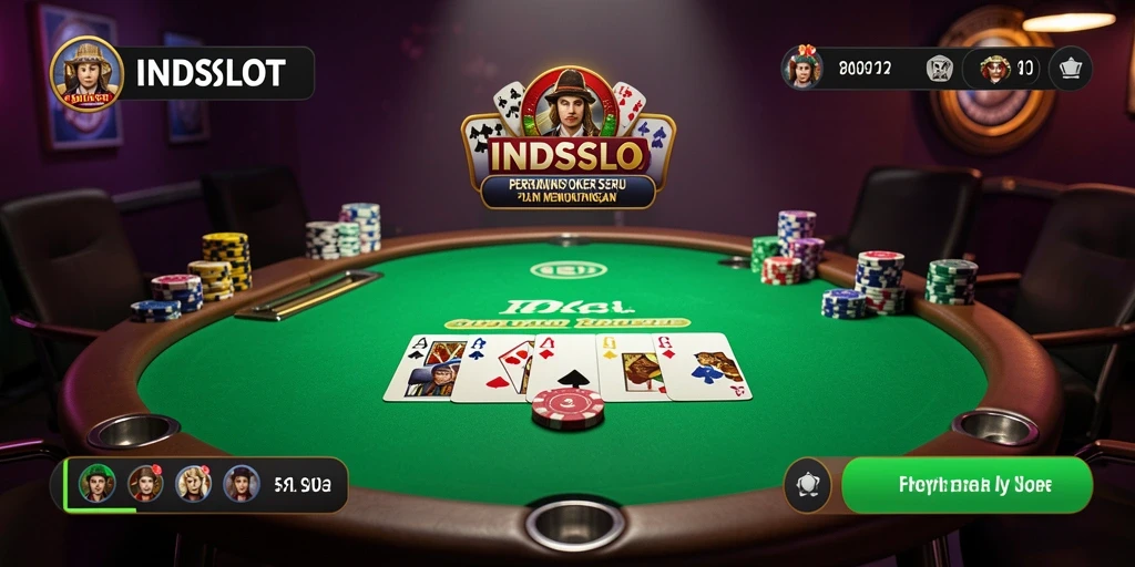 Tampilan seru gameplay Poker di INDSLOT