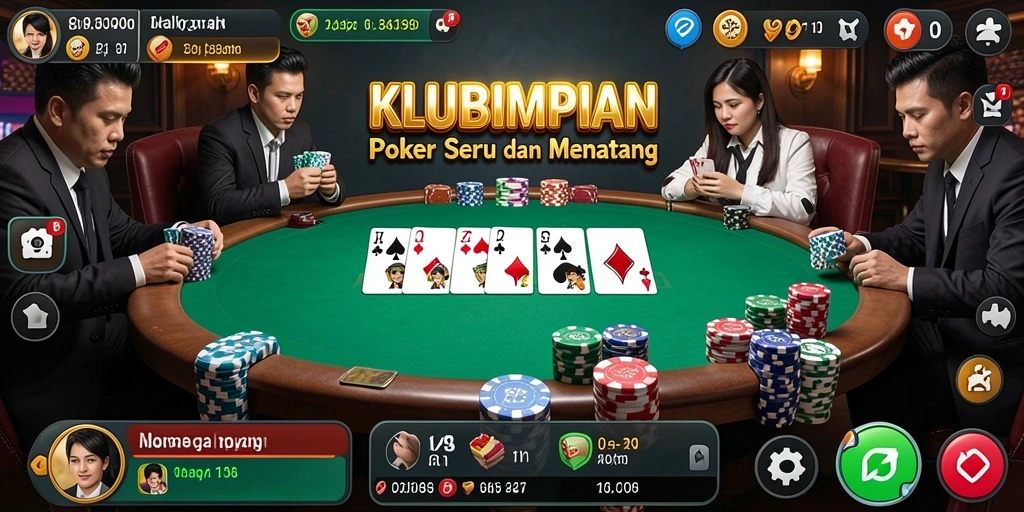 Tampilan gameplay menegangkan dalam KLUBIMPIAN yang penuh aksi.