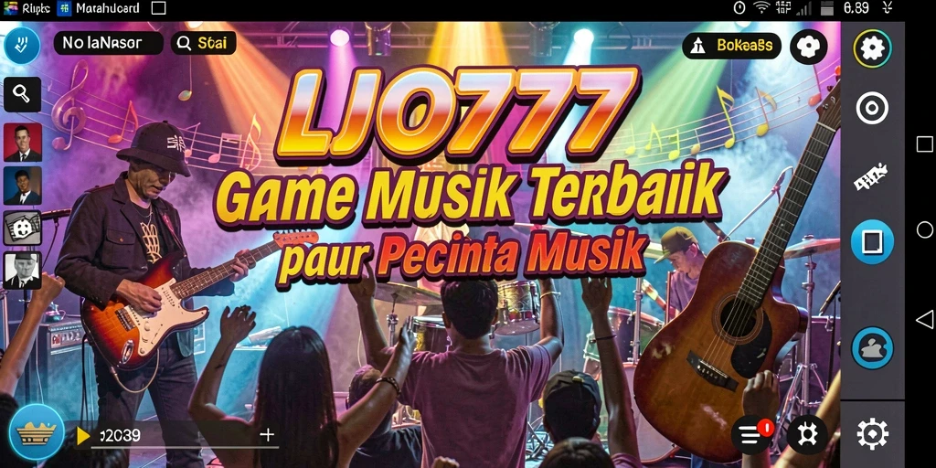Tampilan seru saat bermain LJO777 dengan lagu favorit.