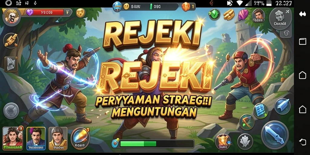 Screenshot utama REJEKI menunjukkan suasana gameplay strategi yang mendebarkan.