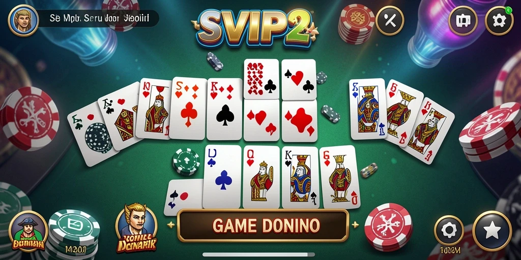 Tampilan gameplay menarik dari SVIP2 dengan fitur dominonya.