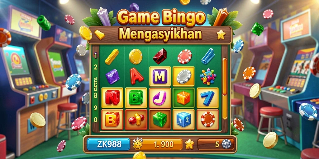 Screenshot gameplay ZK988 menampilkan suasana permainan Bingo yang seru.